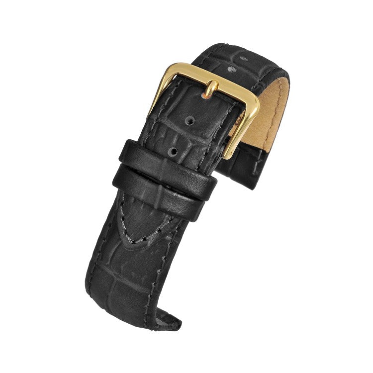 Black Alligator Grain Watch Strap