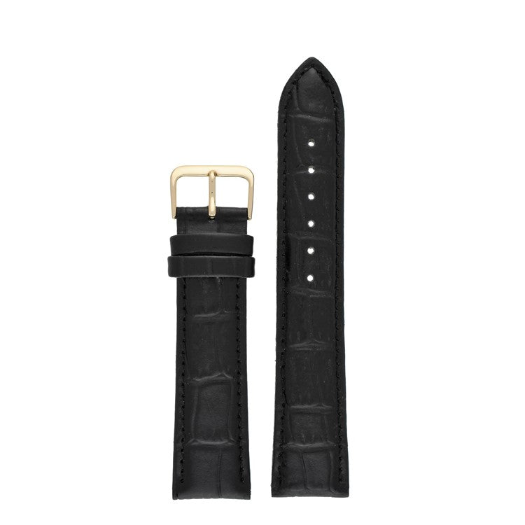 Black Alligator Grain Watch Strap