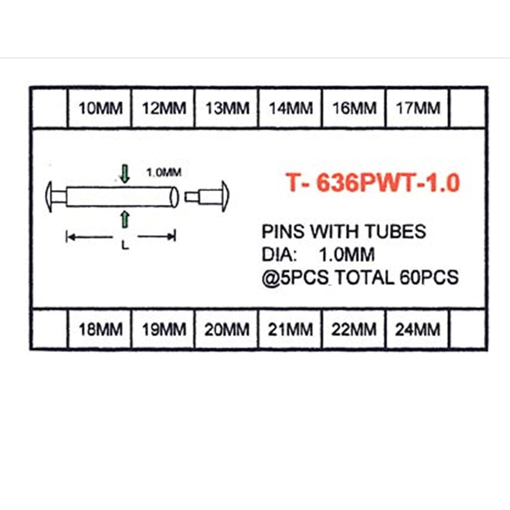 PINS WITH TUBE KIT #636PWT