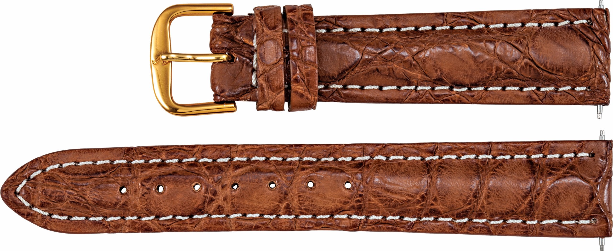 Men's Matte Sport Genuine Crocodile Heavy Padded Watch Band