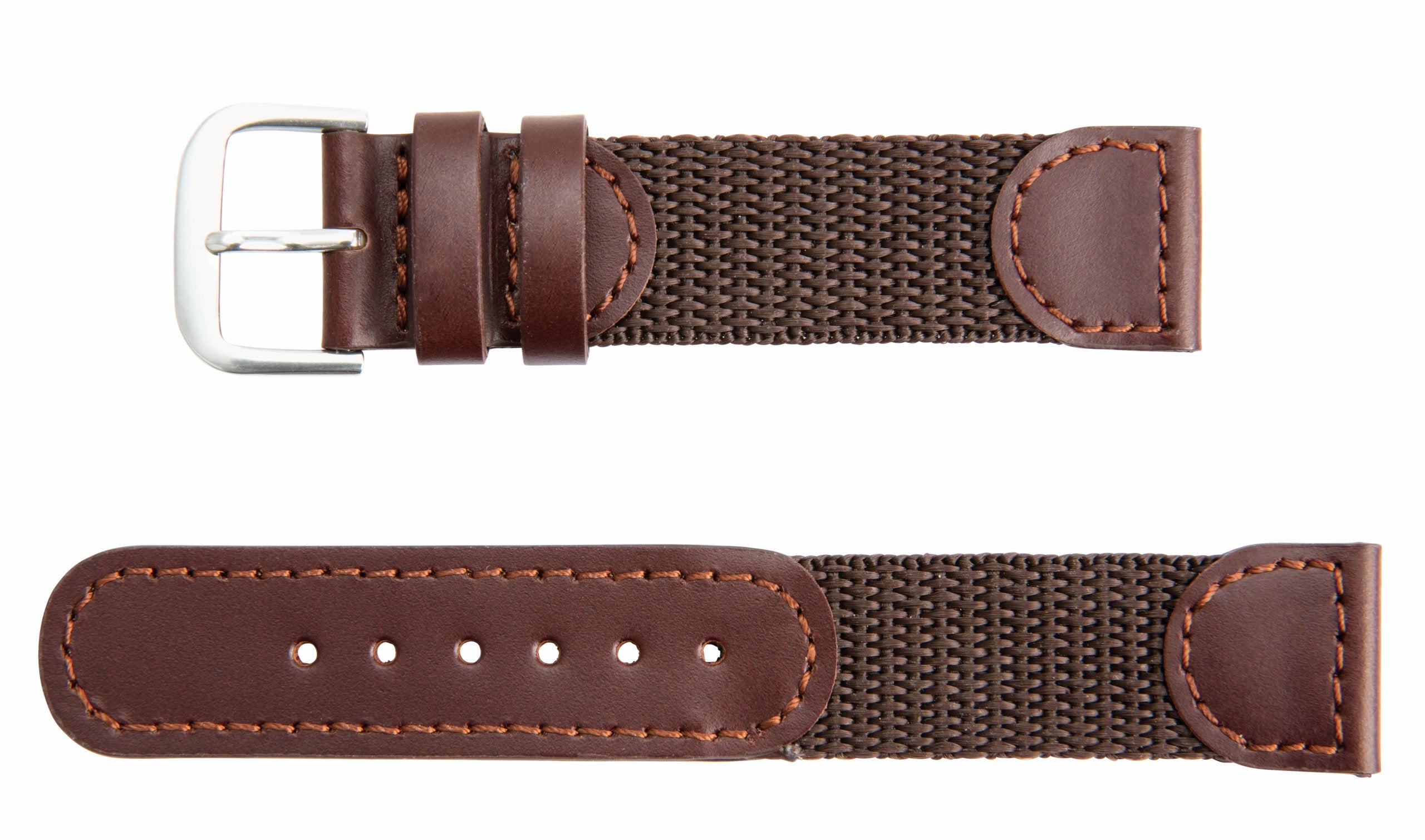 Men's Nylon/Leather Watch Band