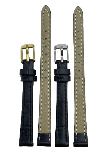 LEATHER STRAPS - BLACK CROCODILE