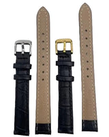 LEATHER STRAPS - BLACK CROCODILE