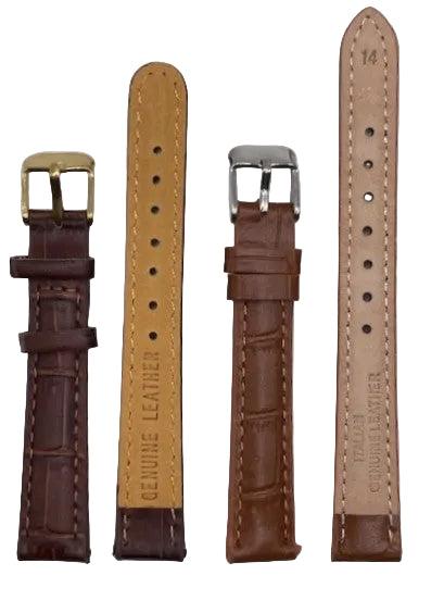 LEATHER STRAPS - BROWN CROCODILE