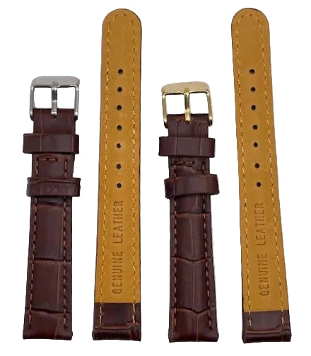 LEATHER STRAPS - BROWN CROCODILE