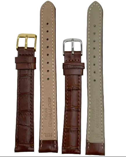 LEATHER STRAPS XL - BROWN CROCODILE