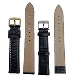 LEATHER STRAPS - BLACK CROCODILE