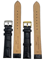 LEATHER STRAPS XL - BLACK CROCODILE