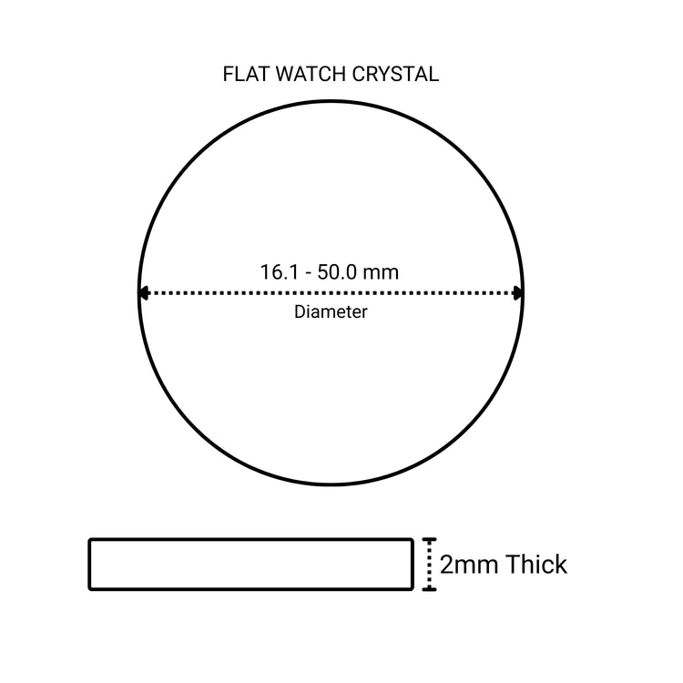 2.0mm Flat Mineral Glass Crystal