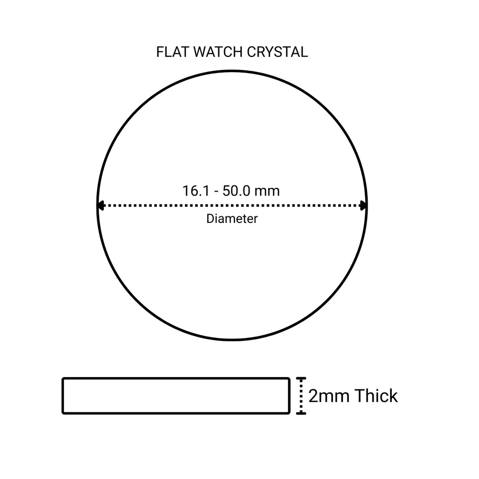 2.0mm Flat Mineral Glass Crystal