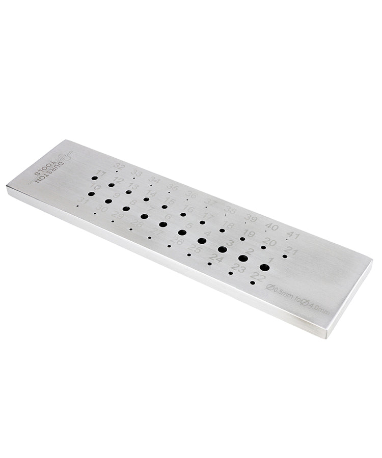 Durston Round Drawplate – 0.5 mm to 4 mm (41 Holes)