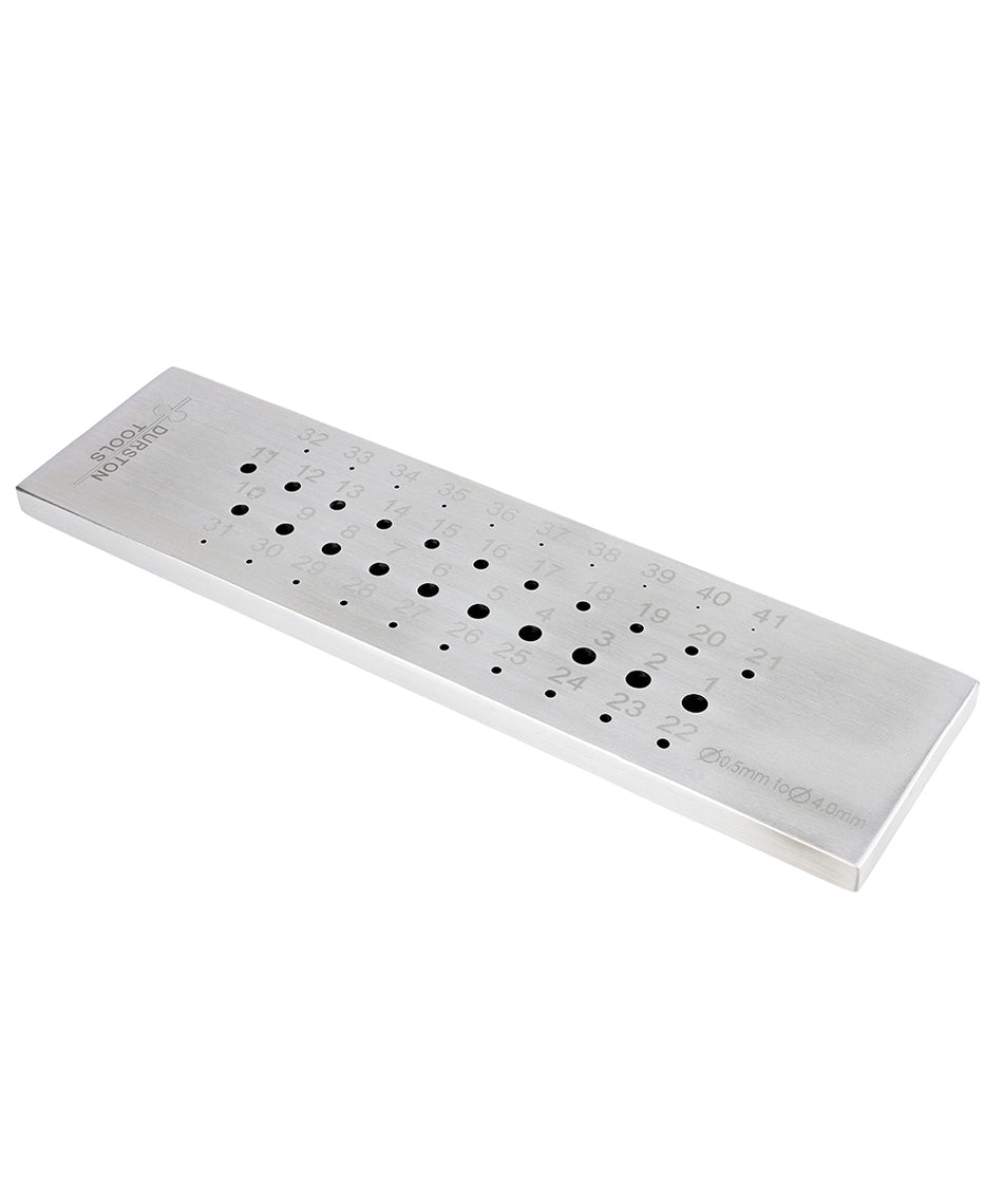 Durston Round Drawplate – 0.5 mm to 4 mm (41 Holes)
