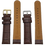 LEATHER STRAPS - BROWN CROCODILE
