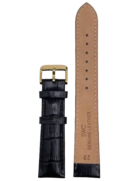 LEATHER STRAPS XL - BLACK CROCODILE