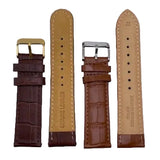 LEATHER STRAPS - BROWN CROCODILE