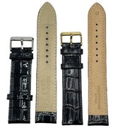 LEATHER STRAPS XL - BLACK CROCODILE