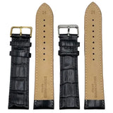 LEATHER STRAPS XL - BLACK CROCODILE