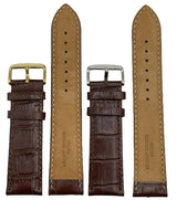 LEATHER STRAPS XL - BROWN CROCODILE