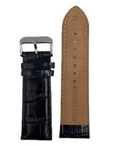 LEATHER STRAPS - BLACK CROCODILE