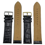 LEATHER STRAPS XL - BLACK CROCODILE