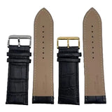 LEATHER STRAPS - BLACK CROCODILE