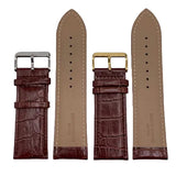 LEATHER STRAPS - BROWN CROCODILE