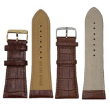 LEATHER STRAPS - BROWN CROCODILE