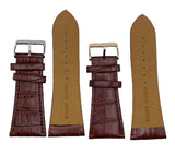 LEATHER STRAPS - BROWN CROCODILE
