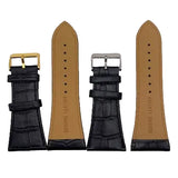 LEATHER STRAPS - BLACK CROCODILE