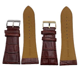 LEATHER STRAPS - BROWN CROCODILE