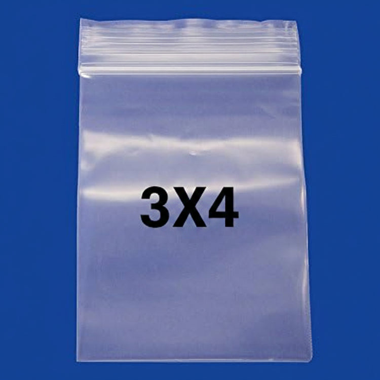 ZIP LOCK - 3 x 4 - CLEAR