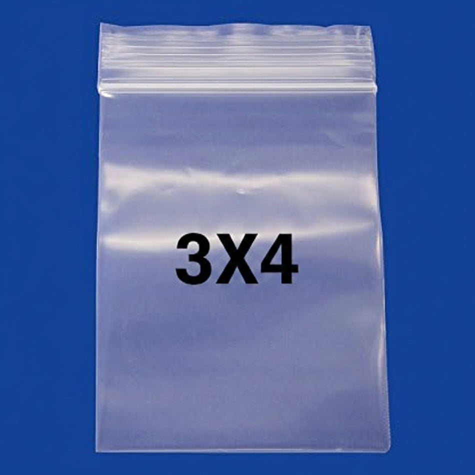 ZIP LOCK - 3 x 4 - CLEAR
