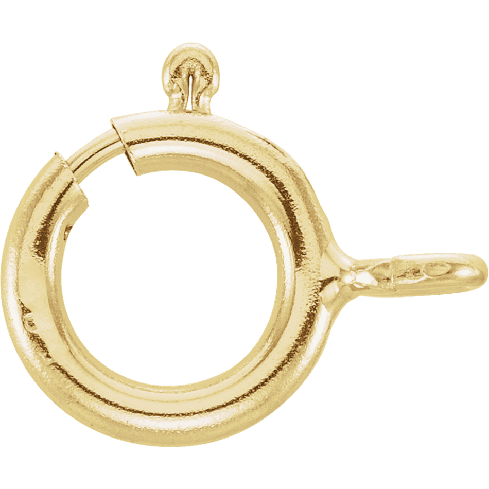 10K Yellow Spring Ring Clasps