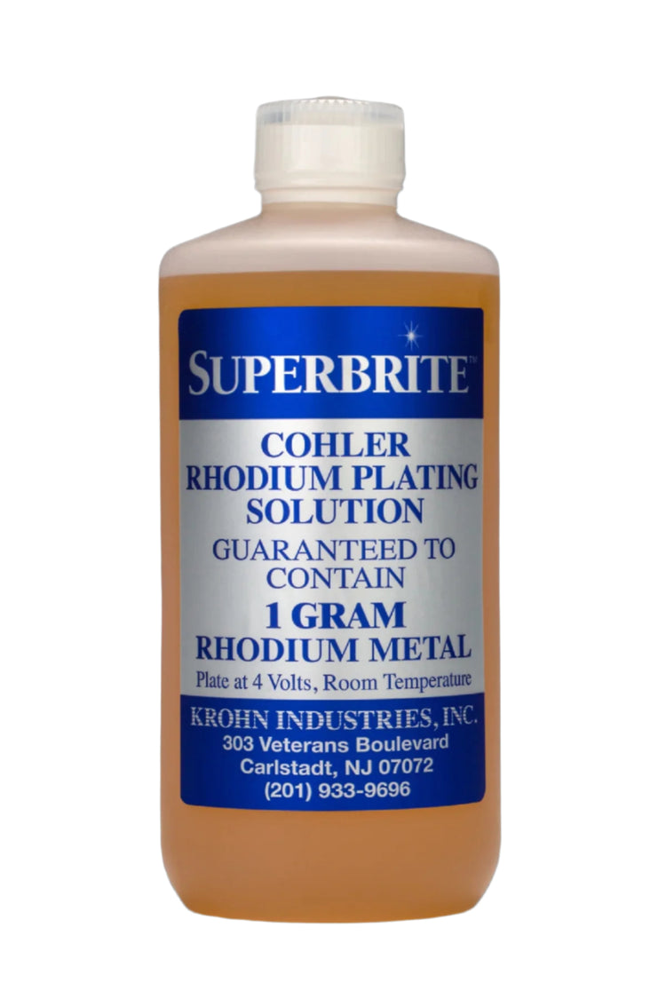 COHLER SUPERBRITE 1G RHODIUM PLATING SOLUTION