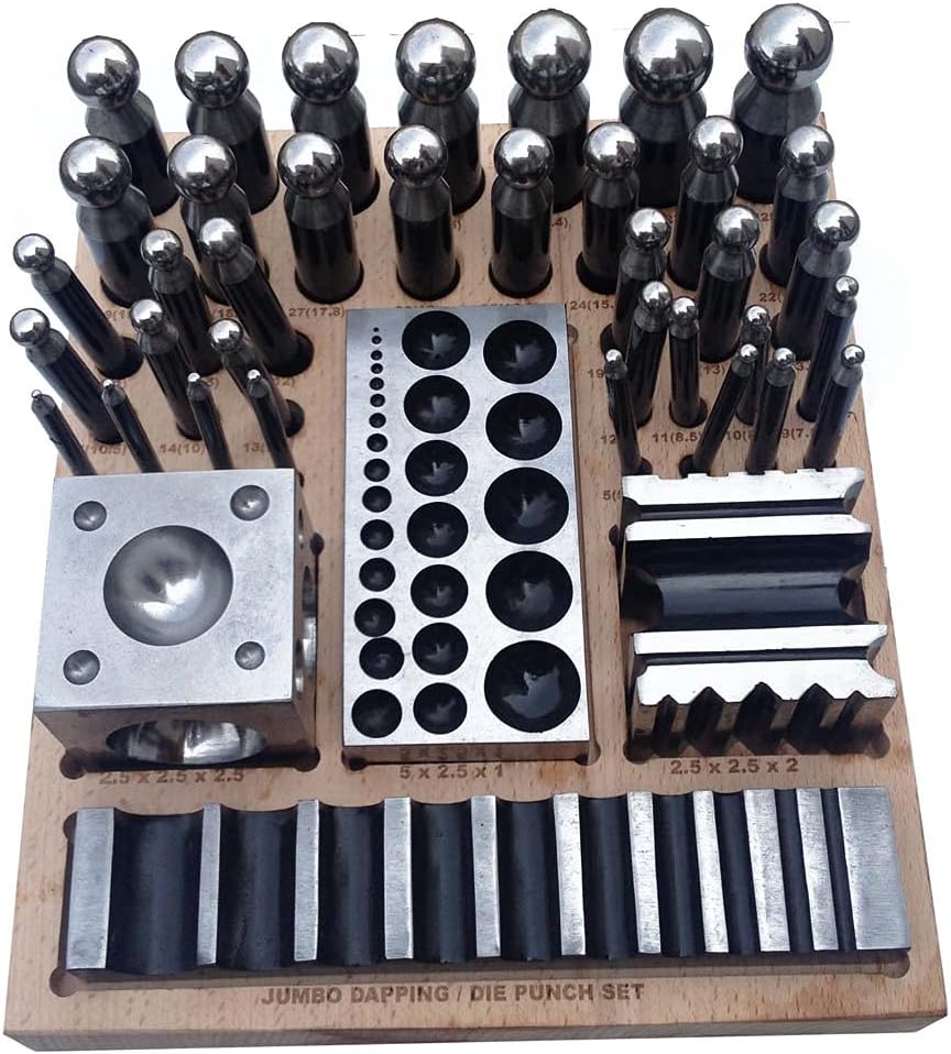 40 Piece Dapping Set on Wooden Stand