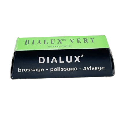 Dialux product packaging with green and black design on a light gray background