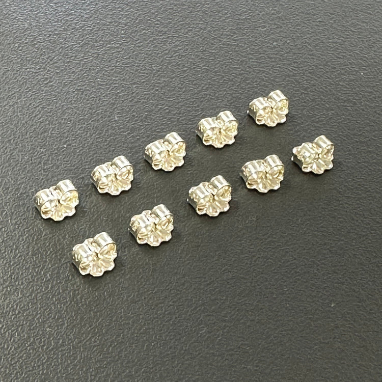 Sterling Silver Friction Earring Backs (Pack of 10)
