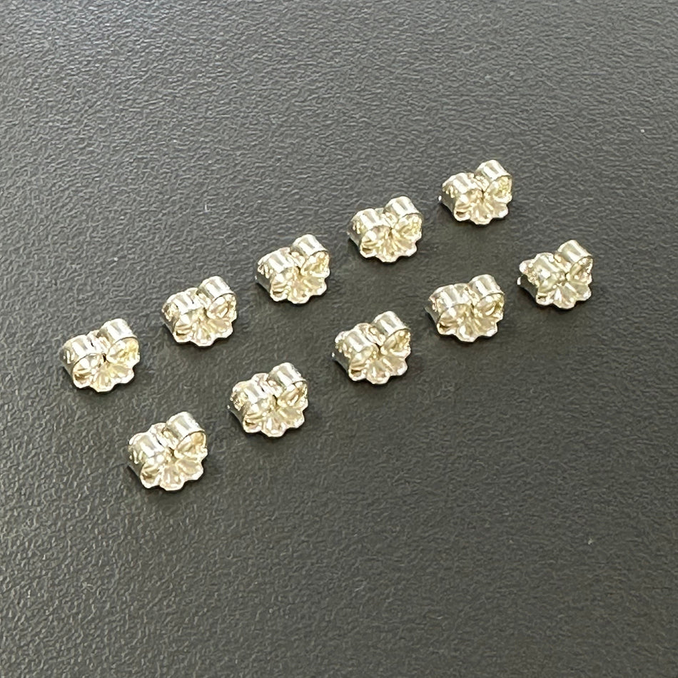 Sterling Silver Friction Earring Backs (Pack of 10)