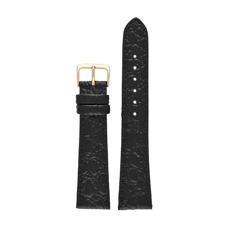 Black Crocodile Grain Grain Watch Strap