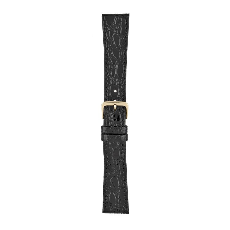 Black Crocodile Grain Grain Watch Strap