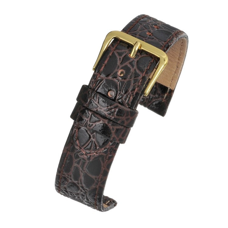 Brown Crocodile Grain Grain Watch Strap