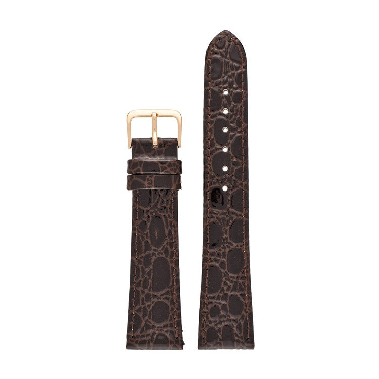 Brown Crocodile Grain Grain Watch Strap