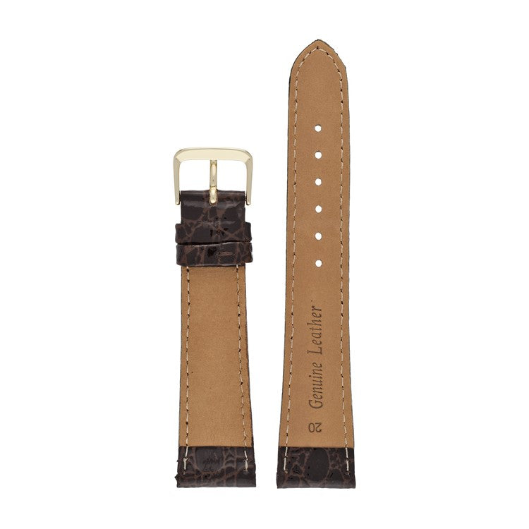 Brown Crocodile Grain Grain Watch Strap