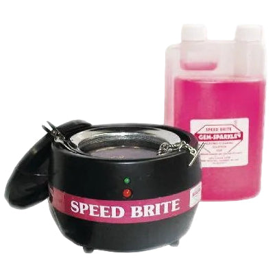 Speed Brite device with a pink container on a white background