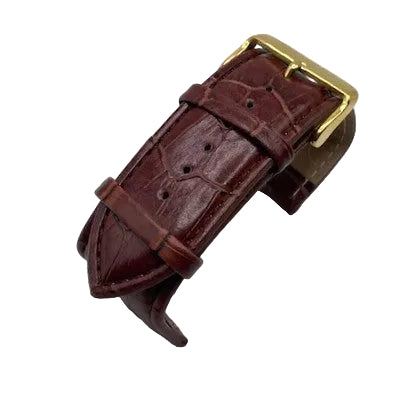 LEATHER STRAPS - BROWN CROCODILE