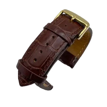 LEATHER STRAPS XL - BROWN CROCODILE