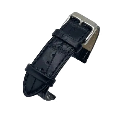 LEATHER STRAPS - BLACK CROCODILE