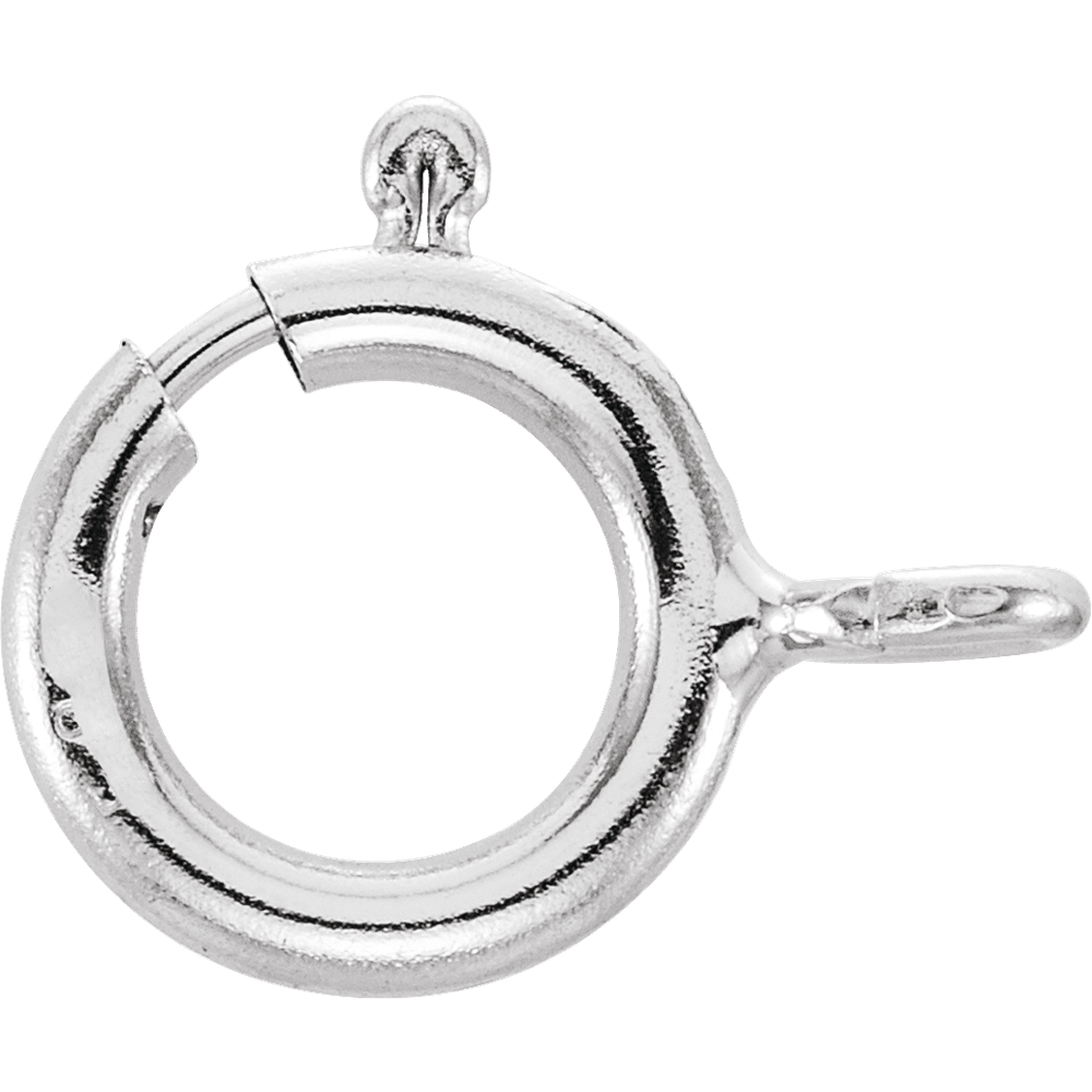 10K White Spring Ring Clasps