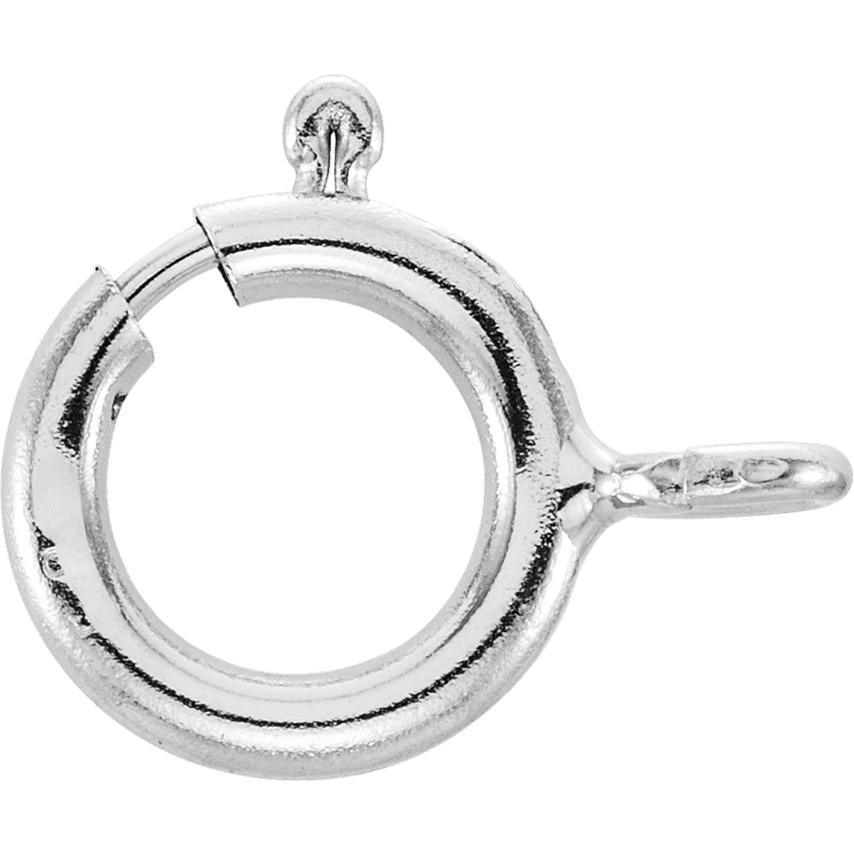 10K White Spring Ring Clasps