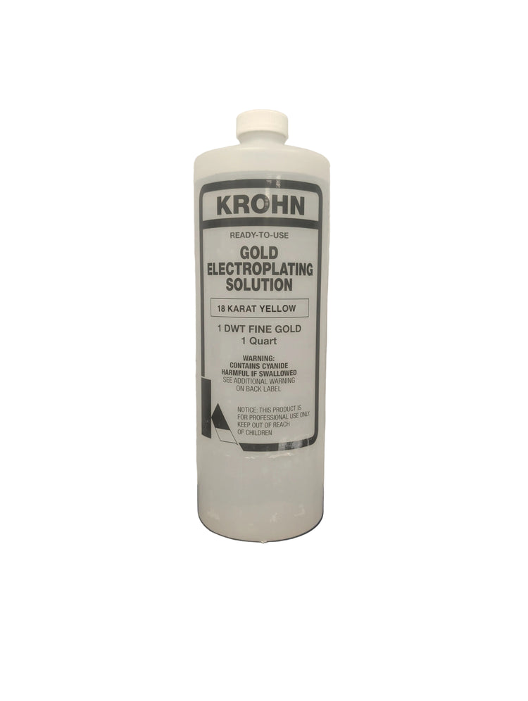 Bottle of Krohn Gold Electrolyte Solution on a gray background